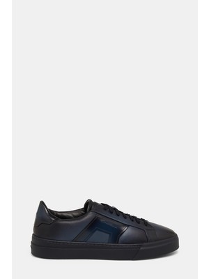 Santoni Santonı Lacivert Bağcıksız Deri Sneaker