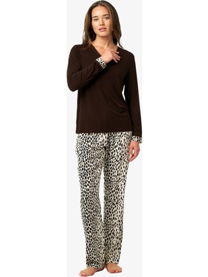 Blackspade Kadın Pijama Takımı 52225 - Kahverengi