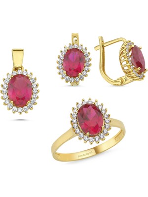 Sembol Gold Ruby Altın Anturaj Set Takım