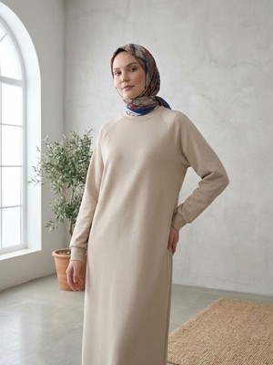Miostil Reglan Kol Oysho Elbise-Bej