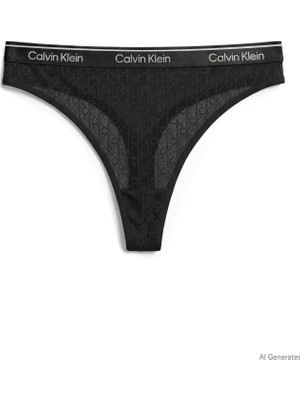 Calvin Klein Siyah Kadın Dantel Bikini Külot Thong LV00QF8873UB1