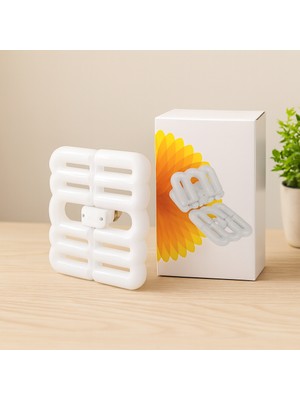 Eldenör 30W E27 LED Ampul 2700 Lümen 6500K Katlanır Flower 16X21 cm Beyaz