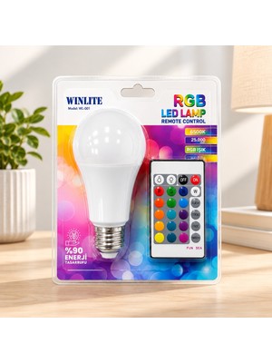 Eldenör 9 W Kumandalı Rgb LED Ampul
