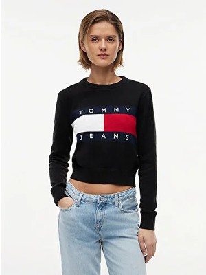 Tommy Hilfiger Tjw Kadın Flag Crew Kazak