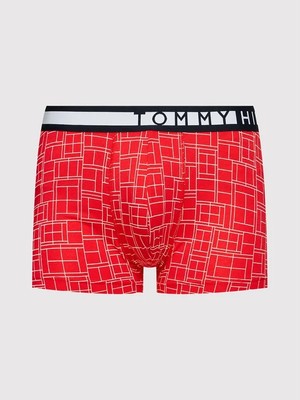 Tommy Hilfiger Erkek Kırmızı Tommy Hilfiger 3p Trunk Prınt, 0tw Kırmızı 3'lü Erkek Boxer