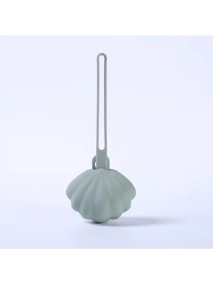 The Cloudish Shop Silikon Emzik Saklama Kutusu Emzik Tutucu Taşınabilir Askılı Deniz Kabuğu Midye Desenli Yeşil