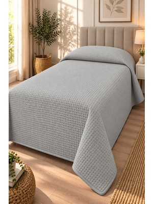 Tek Kişilik Pike 160X220 cm Gri