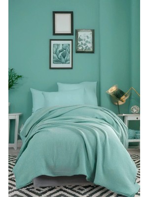 Pike Örtü Tek Kişilik 160X230CM Karde Mint Yeşili