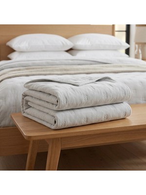 Çok Amaçlı Düz Pike Tek Kişilik 160X220 Gri