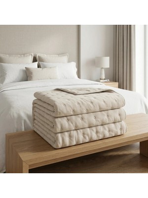 Çok Amaçlı Düz Pike Tek Kişilik 160X220 Toprak