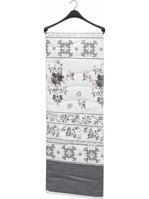 Pamuklu Çift Kişilik Pike 190X220 Gri Kanaviçe