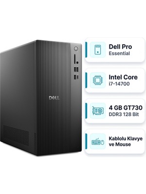 Dell Pro Essential QVT1260 Intel Core I7-14700 16GB 512GB SSD 4 GB GT730 Windows 11 Pro Masaüstü Pc BTO014_QVT1260_U 017