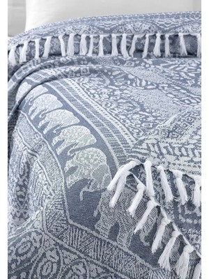 Indigo Yatak Örtüsü Çift Kişilik Pike 230X250