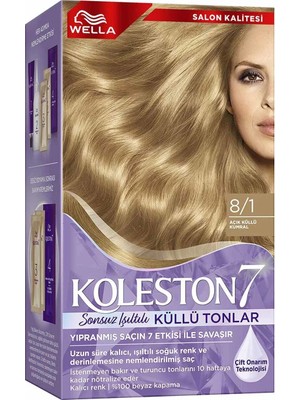 3 Adet Koleston Wella Supreme Sonsuz Işıltılı Küllü Tonlar Saç Boyası 8/1 Açık Küllü Kumral 1 Adet