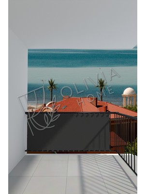 Görgülü Shop Balkon Demiri Için Bağcıklı Veya Kuşgözü Kapsül Halkalı Korkuluk Perdesi
