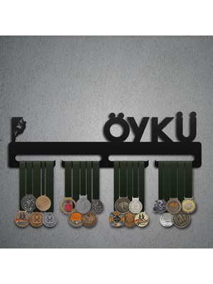 Bafidica Kişiye Özel Kişiselleştirilebilir Tırmanış Madalya Askısı - Siyah 1 Askılı 30 cm