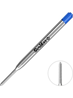 Scrikss G2 Standart Tükenmez Kalem Refili Mavi 2'li Paket
