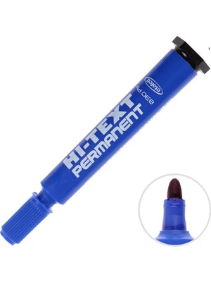4 Adet Hi-Text Pb 830 Permanent Marker Koli Kalemi Yuvarlak Uç Mavi