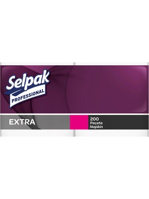 2 Adet Selpak Professional Extra Peçete 30 cm x 30 cm 200'LÜ Paket