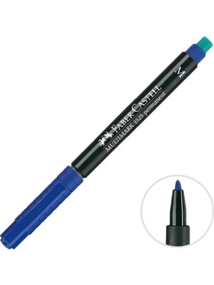 5 Adet Faber-Castell 1525 Permanent Asetat Kalem Mavi M Uç