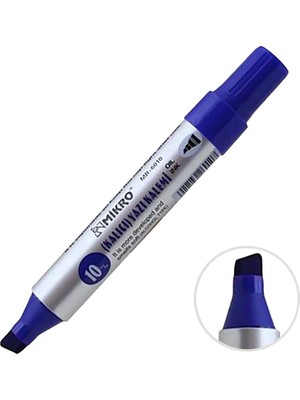 3 Adet Mikro MR6010 Jumbo Permanent Marker Koli Kalemi Mavi Renk