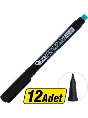 4 Adet Eco Asetat Kalem Siyah S Uç 12'li Paket