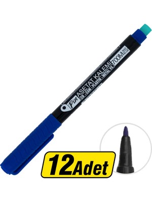 3 Adet Eco Asetat Kalem Mavi S Uç 12'li Paket