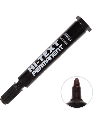 2 Adet Hi-Text Pb 830 Permanent Marker Koli Kalemi Yuvarlak Uç Siyah