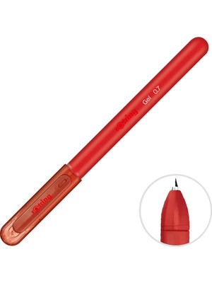 2 Adet Rotring Jel Kalem 0.7 mm Kırmızı