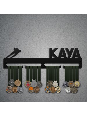 Bafidica Kişiselleştirilebilir Buz Pateni Short Track Madalya Askısı - Siyah 1 Askılı 50 cm