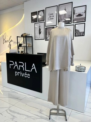 Otto Desigen Omuzdan Düğmeli Pantolonlu Tunik Takım
