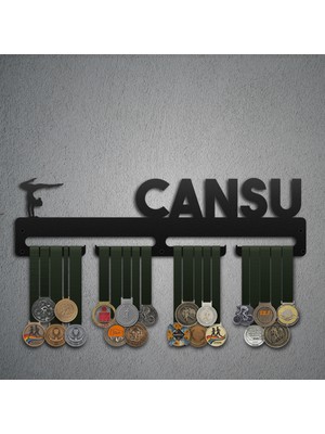 Bafidica Kişiselleştirilebilir Cimnastikçiler Için Cimnastik Madalya Askısı - Siyah 1 Askılı 70 cm