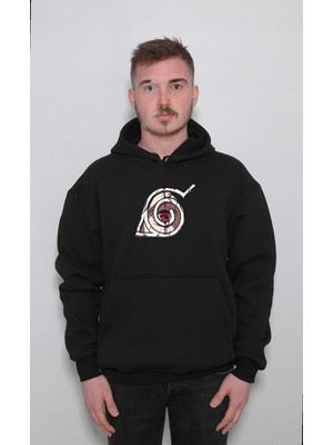 BUMETA Naruto Itachi Anime Manga Logo Sweatshirt Unisex Kapüşonlu Hoodie