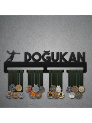 Bafidica Kişiselleştirilebilir Hentbol Madalya Askısı - Siyah 1 Askılı 70 cm