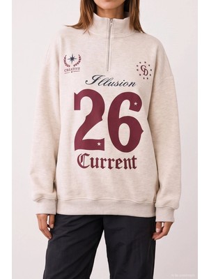 Quzu 27KSWT02844 Sweatshirt Bej