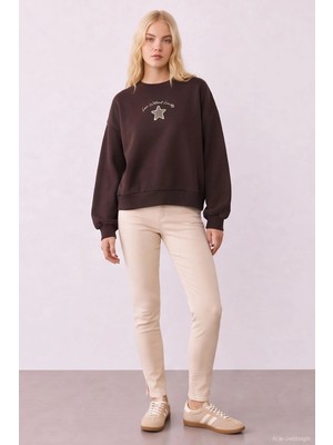 Quzu 27KSWT030012 Sweatshirt Kahverengi