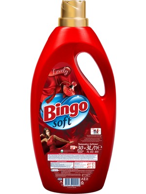 Bingo Soft Çamaşır Yumuşatıcısı Lovely Karışık Koku 3L ( 30 Yıkama )