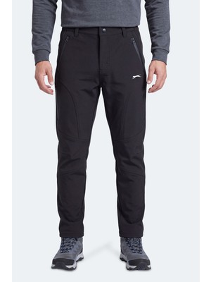 Slazenger Celyon Erkek Içi Polarlı Rüzgar ve Su Geçirmez Softshell Siyah Pantolon