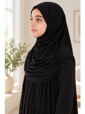 Manolyaşal İslamic Hijab Çocuk Namaz Elbisesi Tek Parça Pratik Başörtülü Organik Polyester Içermez