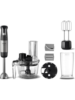 Str Store 5000 Serisi El Blender - Speedtrigger Kontrolü, 1200W Motor, Paslanmaz Çelik Bıçaklar, Bebek Maması Hazır, Mikser ve Gıda Işlemci Aksesuarları (HR2695/01)
