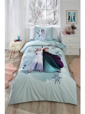 Özdilek Frozen Leaves Tek Kişilik Disney Lisanslı Lastikli Çocuk Nevresim Takımı