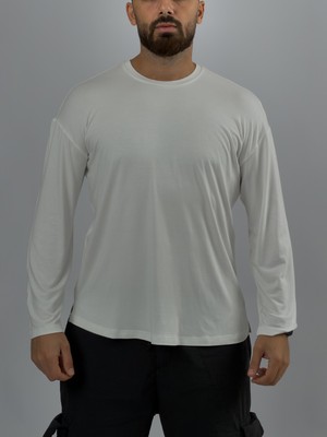 Cocopelli Ekru Bisiklet Yaka Basic Erkek Sweatshirt COC3542