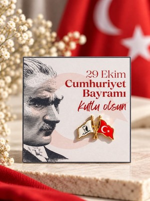 Tüko Store 29 Ekim Cumhuriyet Bayramı Özel Kutulu Kartlı Rozet