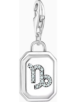 Thomas Sabo Oğlak Burcu Zirkon Taşlı 925 Ayar Gümüş Charm 26 mm