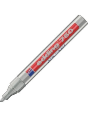 Edding 750 Boya Dekor Beyaz Marker Kalemi Gümüş