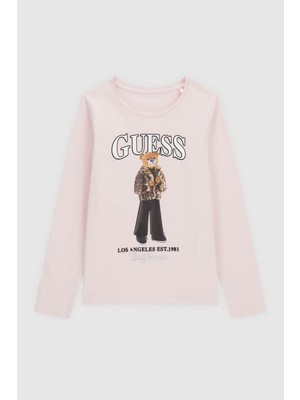 Guess Kız Çocuk Pembe Tshirt