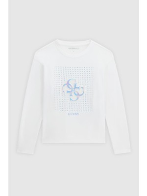 Guess Kız Çocuk Beyaz Tshirt