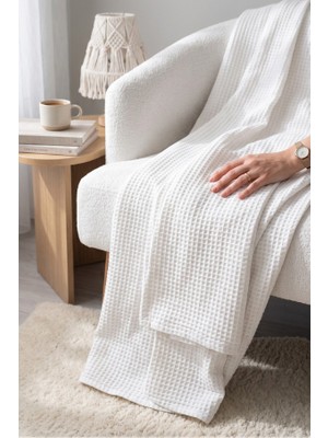 Vessino Home Aura Waffle %100 Pamuklu Koltuk Örtüsü (160X230 CM-200X230 Cm)