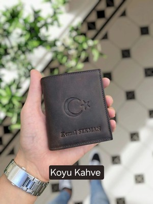 Visso 111 Deri Isme Özel Bozuk Para Cepli Cüzdan