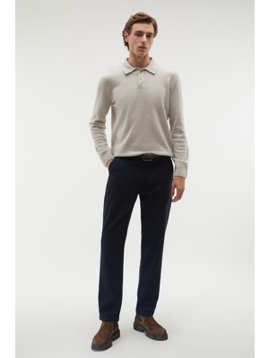 Mudo Erkek Lacivert Slim Straight Pantolon